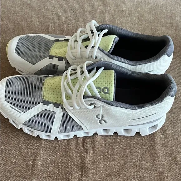 On Running White and Gray Sneakers