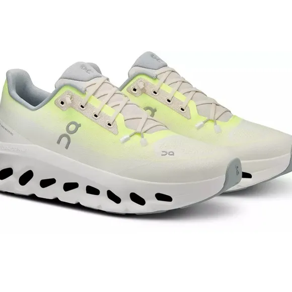 On Running White and Yellow Sneakers