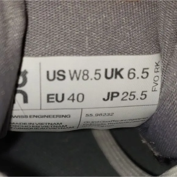 On Running Sneakers Womans Size 8.5