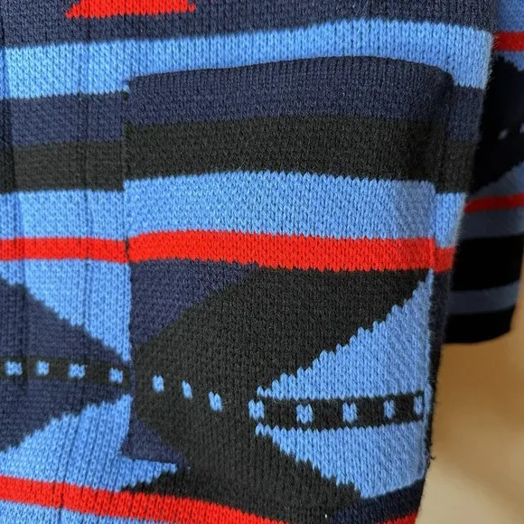 One‎ in a Million Hooded Cardigan for Men Navy Blue Red Black Aztec Size Large