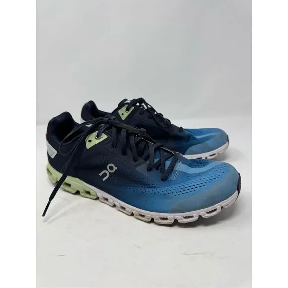 On Running Cloudflow Men's Ink/Meadow Athletic Sneakers Trainers 11.5
