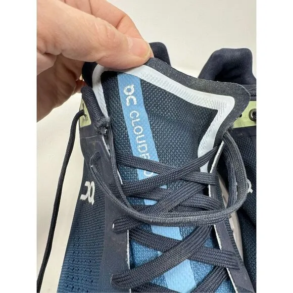 On Running Cloudflow Men's Ink/Meadow Athletic Sneakers Trainers 11.5