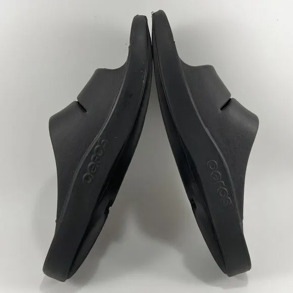 Oofos Ooahh Sport Slide Sandals Mens Size 8 Black Comfort Recovery, Womens 10