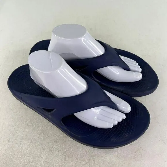 OOFOS OOriginal Men's Recovery Sport Shoes US 12 Blue Flip Flop Thong Sandals