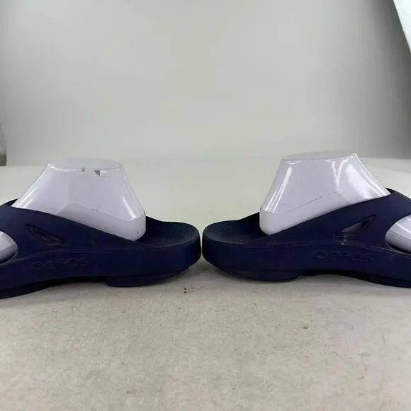 OOFOS OOriginal Men's Recovery Sport Shoes US 12 Blue Flip Flop Thong Sandals