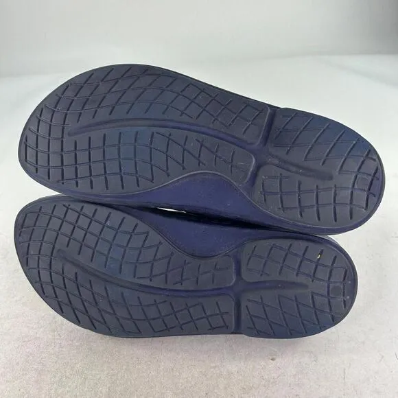 OOFOS OOriginal Men's Recovery Sport Shoes US 12 Blue Flip Flop Thong Sandals