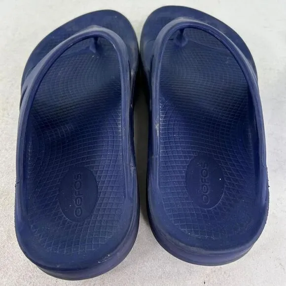 OOFOS OOriginal Men's Recovery Sport Shoes US 12 Blue Flip Flop Thong Sandals