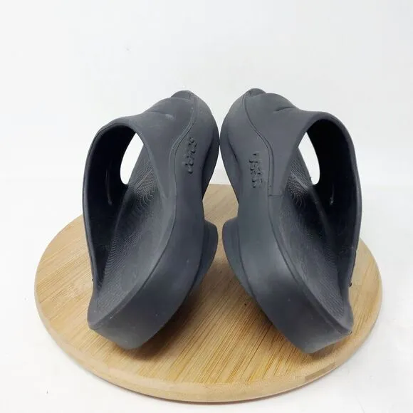Oofos Sandals Womens 7 Ooahh Black Slide Recovery Sport Pool Beach Slip On Shoes