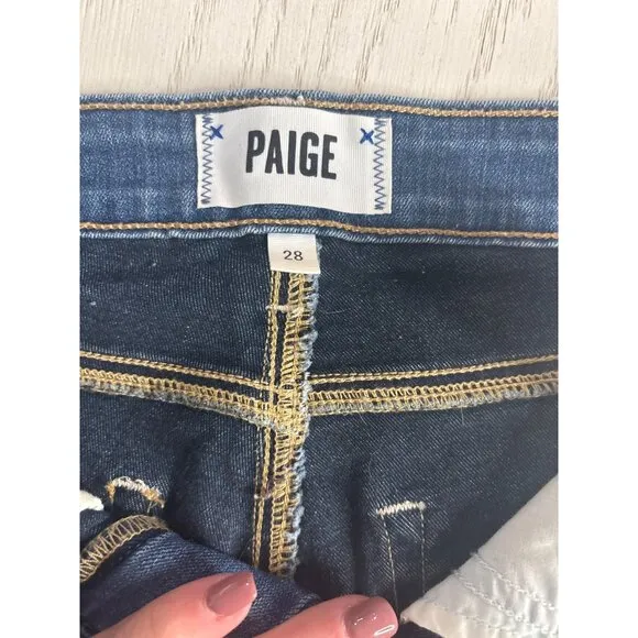 Original Paige Women's Hoxton Ultra Skinny Blue Jeans Size 28