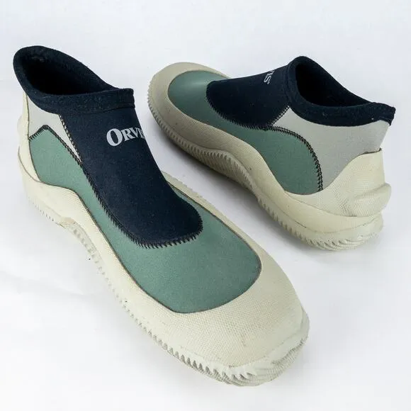 Orvis Christmas Island Boots Men's Size 11 Ankle High Slip On Green Black Gray