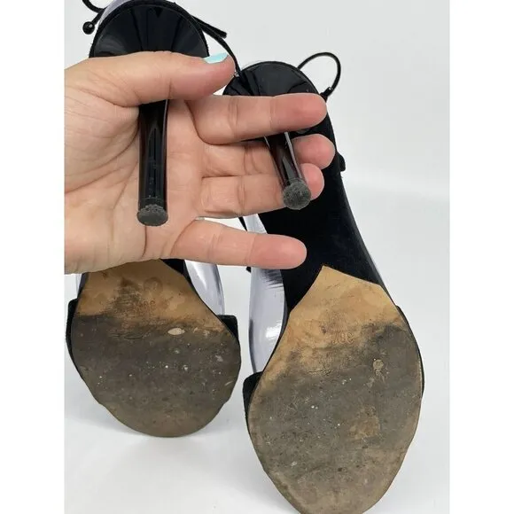 Oscar de la Renta Womens Black Sexy Strapy Sandals Shoes Size 38.5 IS 7.5