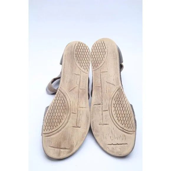 Otbt Sandals Strappy Leather Womens Shoes Back Zip Sz 8.5