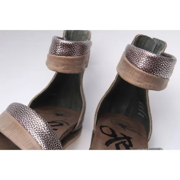 Otbt Sandals Strappy Leather Womens Shoes Back Zip Sz 8.5
