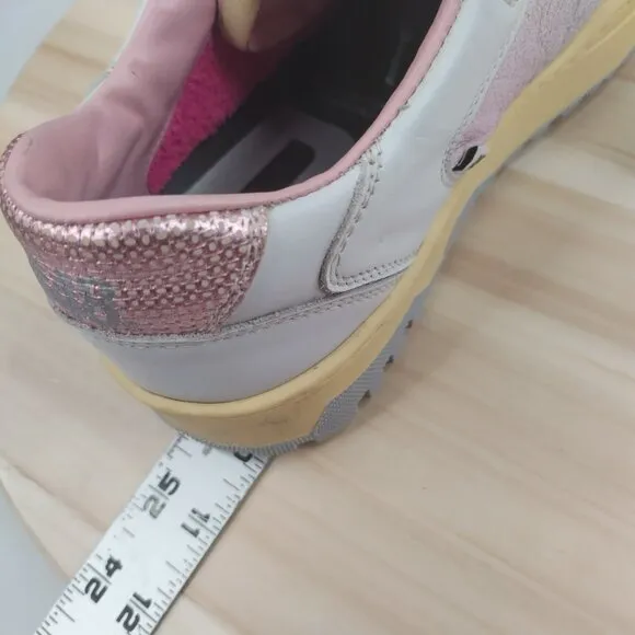 P448 Mason Shade White Ombre Leather Sneakers Rainbow Laces Women EU 39/ US 9.5