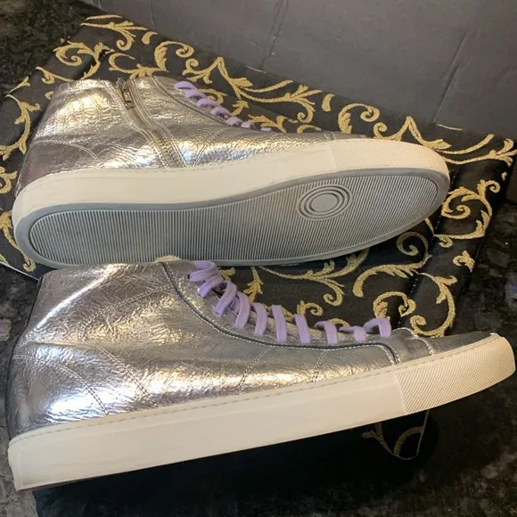 P448 Star 2.0 UNISEX silver/metallic high tops/sneakers/sz43  men’s 10/w…