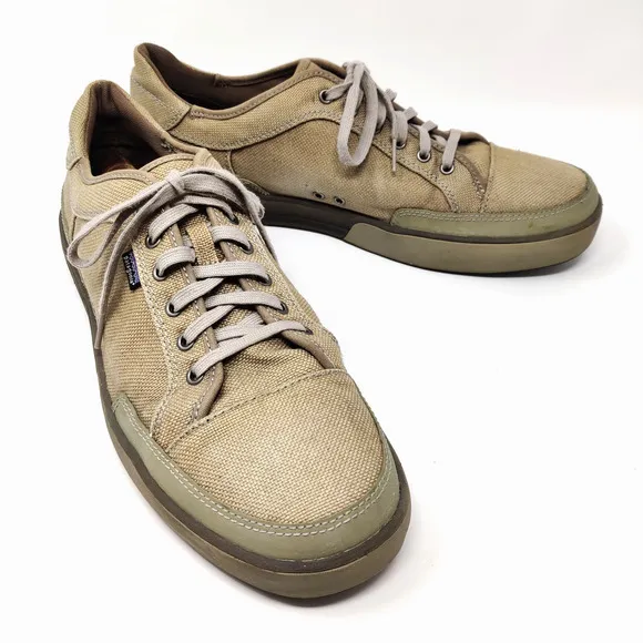 Patagonia Mens Whino Lace Hemp Shoes SIZE 14 Low Top Dark Burlap Casual Sneaker