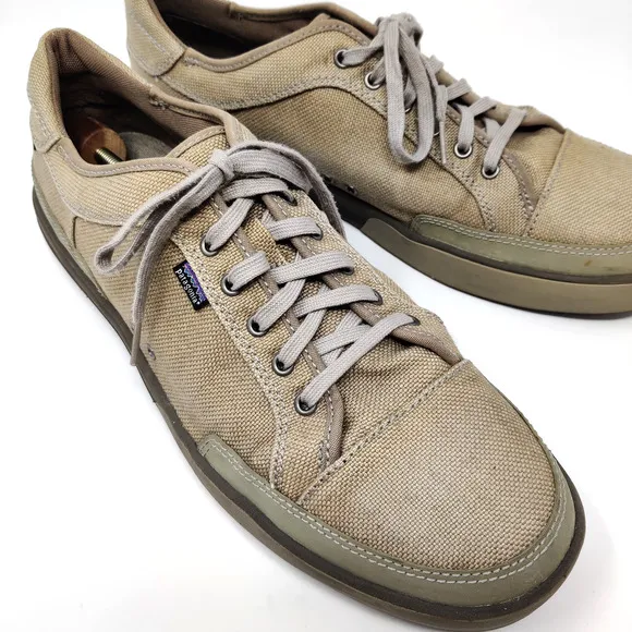 Patagonia Mens Whino Lace Hemp Shoes SIZE 14 Low Top Dark Burlap Casual Sneaker