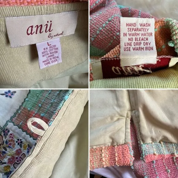 Patchwork Jacket Cotton 90’s Vintage Large jacket