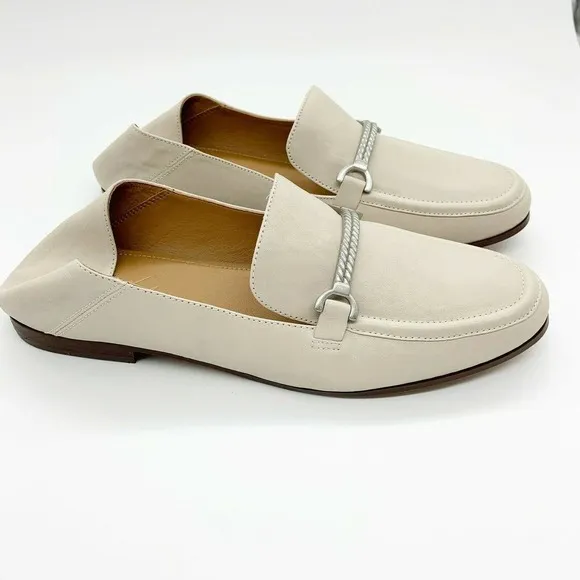 Patricia Nash Fia Loafer Flats Bone Ivory Leather