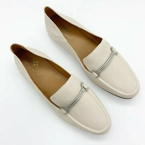 Patricia Nash Fia Loafer Flats Bone Ivory Leather
