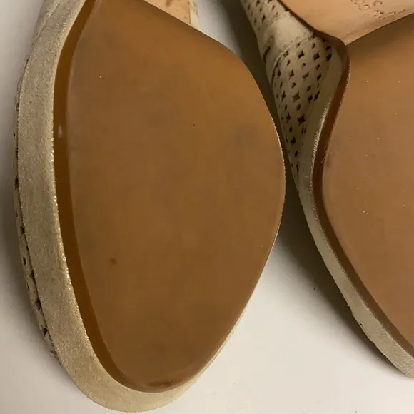 Paul Green Cream Sparkling Heeled Slip On Shoes Size 8