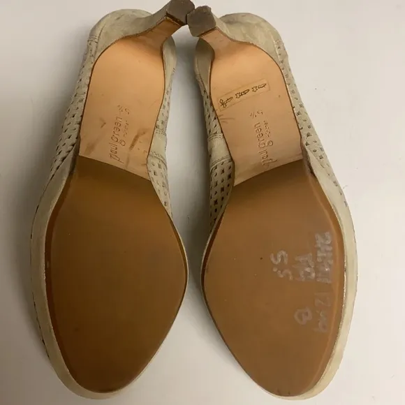 Paul Green Cream Sparkling Heeled Slip On Shoes Size 8