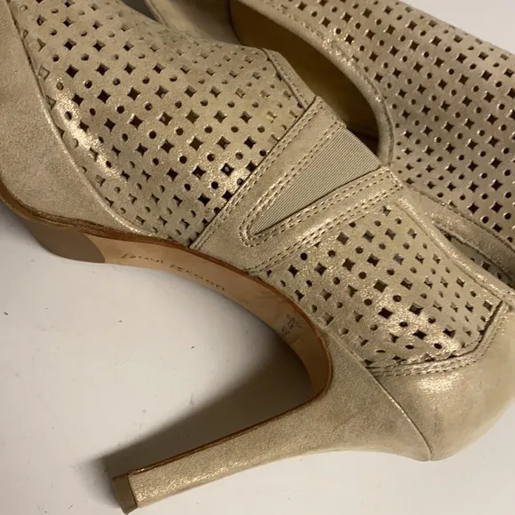 Paul Green Cream Sparkling Heeled Slip On Shoes Size 8