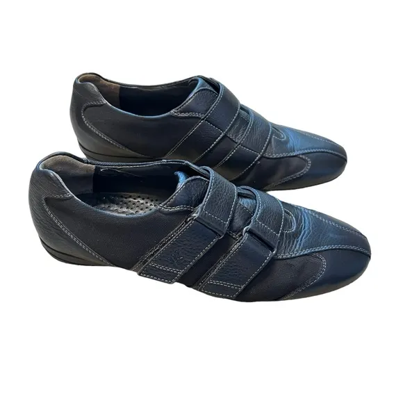 Paul Green Munchen‎ Mens Size 5 US 7.5 Black Hook And Loop Casual Shoes Sneaker