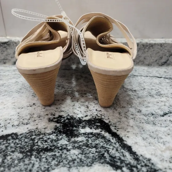 Paul Green Suede Nubuck Avery Strappy Mule Slip Metallic 9 (Pg 6.5)Sandals