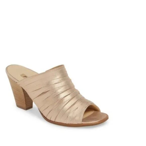 Paul Green Suede Nubuck Avery Strappy Mule Slip Metallic 9 (Pg 6.5)Sandals