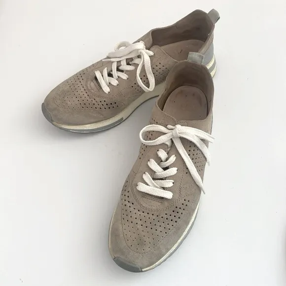 Paul Green Tan and White Sneakers Breathable Comfort