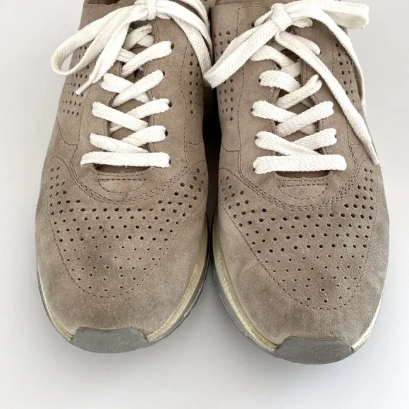 Paul Green Tan and White Sneakers Breathable Comfort