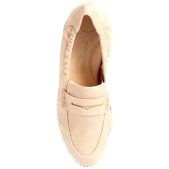 Paul Green women Oxford flat shoes size 6 shiny cream NWOB