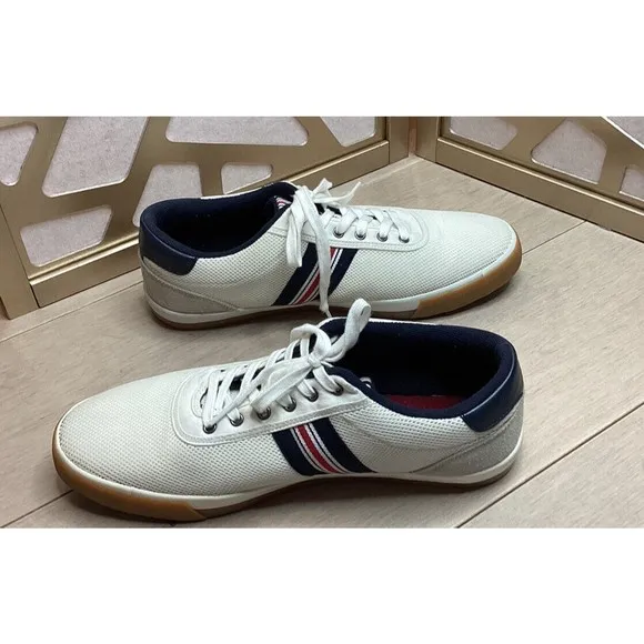 Penguin Men White Lucas Mesh Lace-Up Sneakers  Shoes Size US 13 Rts$159