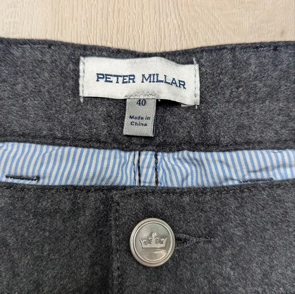 Peter Millar Crown Sport Mens 40x33 Mountainside Flannel Five-Pocket Pants NWT