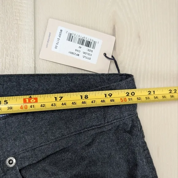 Peter Millar Crown Sport Mens 40x33 Mountainside Flannel Five-Pocket Pants NWT