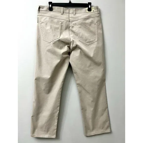 Peter Millar EB66 Size 34/32 Crown Sport 5 Pocket Performance Pants Golf Khaki