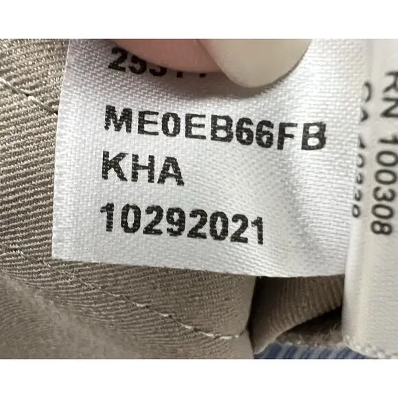 Peter Millar EB66 Size 34/32 Crown Sport 5 Pocket Performance Pants Golf Khaki