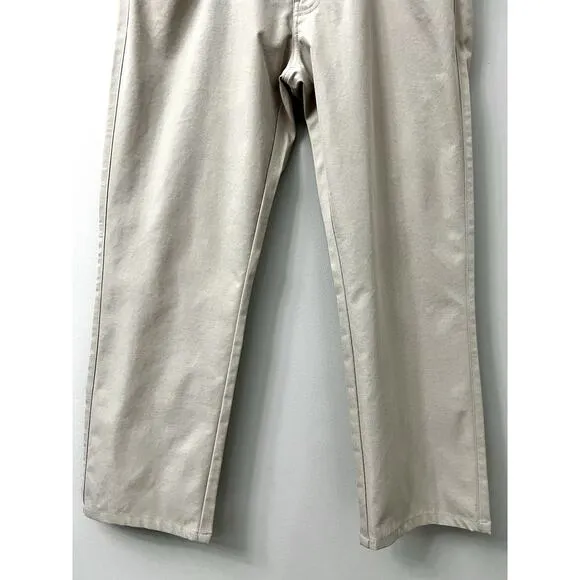 Peter Millar EB66 Size 34/32 Crown Sport 5 Pocket Performance Pants Golf Khaki