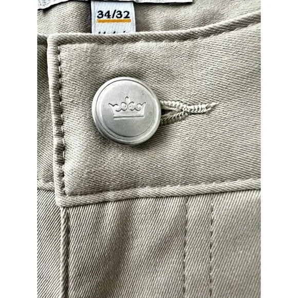 Peter Millar EB66 Size 34/32 Crown Sport 5 Pocket Performance Pants Golf Khaki
