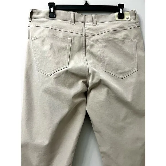 Peter Millar EB66 Size 34/32 Crown Sport 5 Pocket Performance Pants Golf Khaki