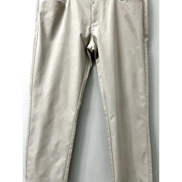Peter Millar EB66 Size 34/32 Crown Sport 5 Pocket Performance Pants Golf Khaki