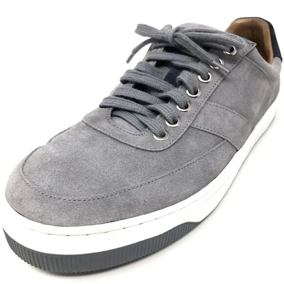 Peter Millar Vantage Suede Sneakers Mens Size 8.5 Gray Casual Athleisure Shoes