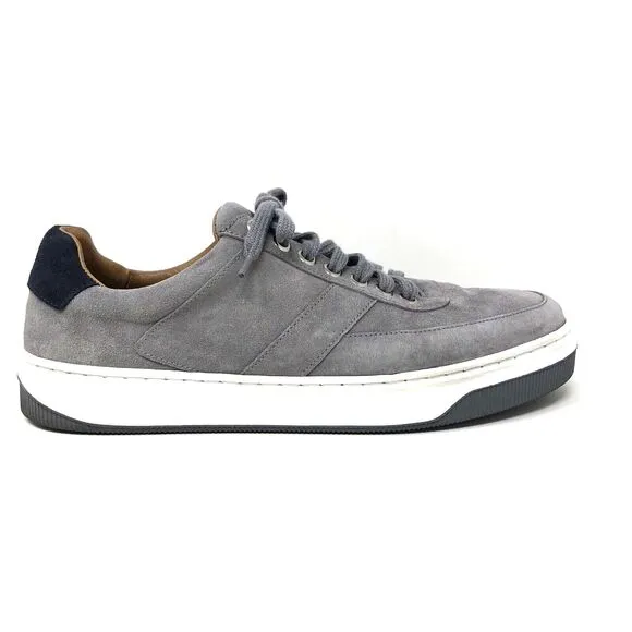Peter Millar Vantage Suede Sneakers Mens Size 8.5 Gray Casual Athleisure Shoes