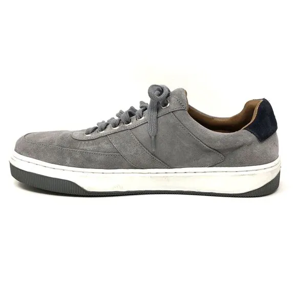 Peter Millar Vantage Suede Sneakers Mens Size 8.5 Gray Casual Athleisure Shoes