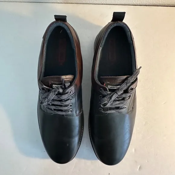 Pikolinos Pirineos Leather Shoes with Sport Sole Size 46 US 13 Black Brown