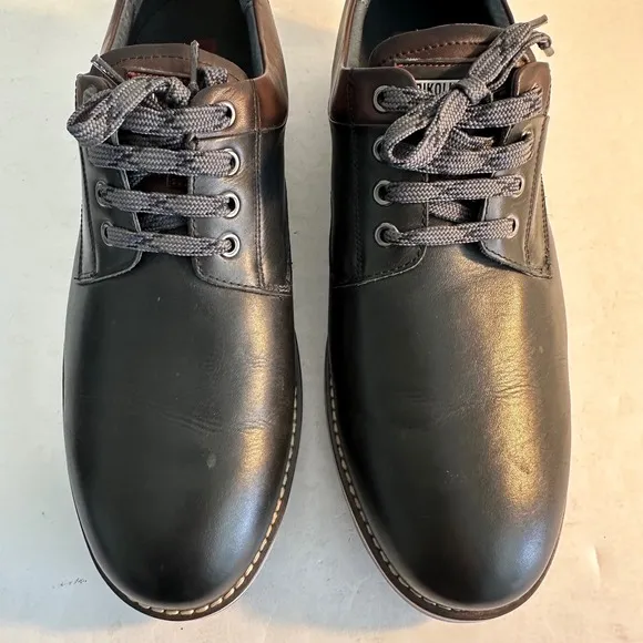 Pikolinos Pirineos Leather Shoes with Sport Sole Size 46 US 13 Black Brown
