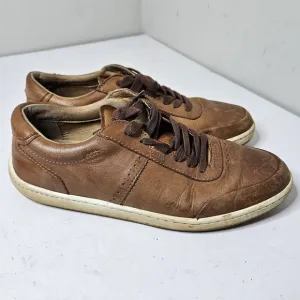 Piloti Avenue Driving Shoes Brown Leather Lace Up Sneakers Men's 8