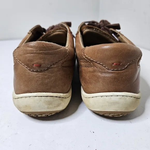 Piloti Avenue Driving Shoes Brown Leather Lace Up Sneakers Men's 8