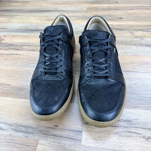 PILOTI SHIFT Black/ Tan Suede Driving Shoes MENS US 14 Made Portugal